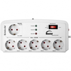 Сетевой фильтр DEFENDER DFS801, 6 розеток, белый, 2м.